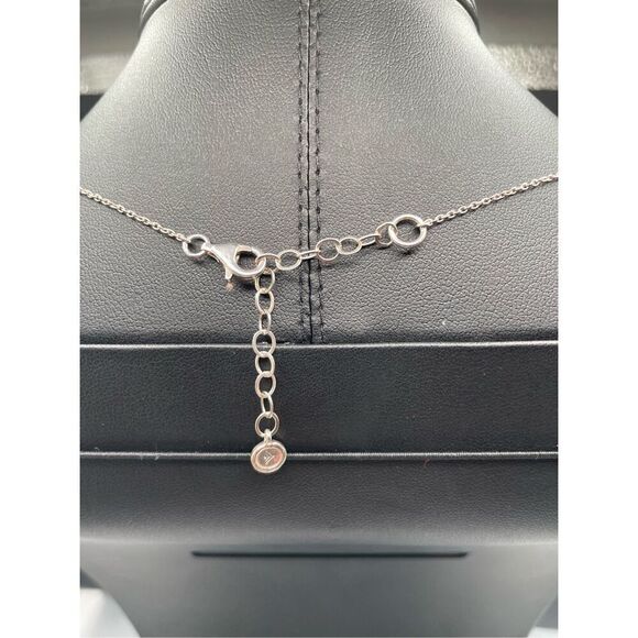 Silpada 'Minimalist' Horizontal Crystal Bar Pendant 925 Sterling Silver 16+ “ - Picture 2 of 5